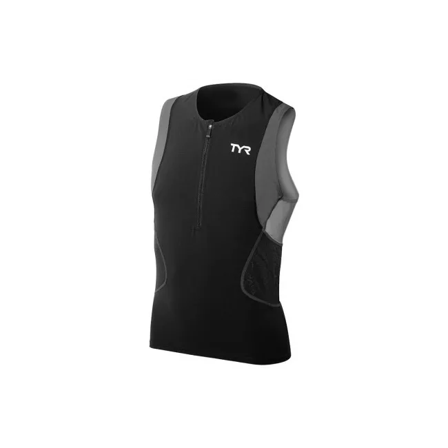 TYR - bluza fara maneci triatlon - Competitor Singlet - negru | gri