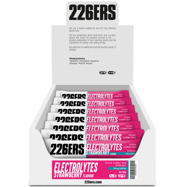 226ers - jeleu energie - Vegan Gummy Bar - capsuni - 30gr