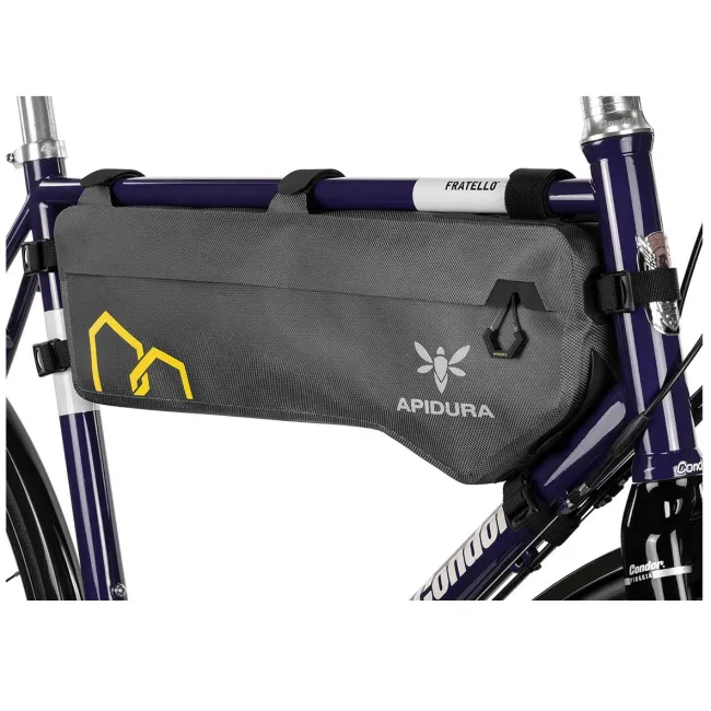 Apidura - geanta cadru bicicleta Expedition Frame Pack 6.5 litri (pentru cadru inalt) - gri negru