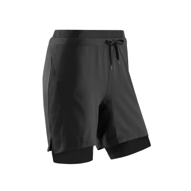 CEP - pantaloni scurti 2 in 1 - Training 2in1 Shorts W - Negru