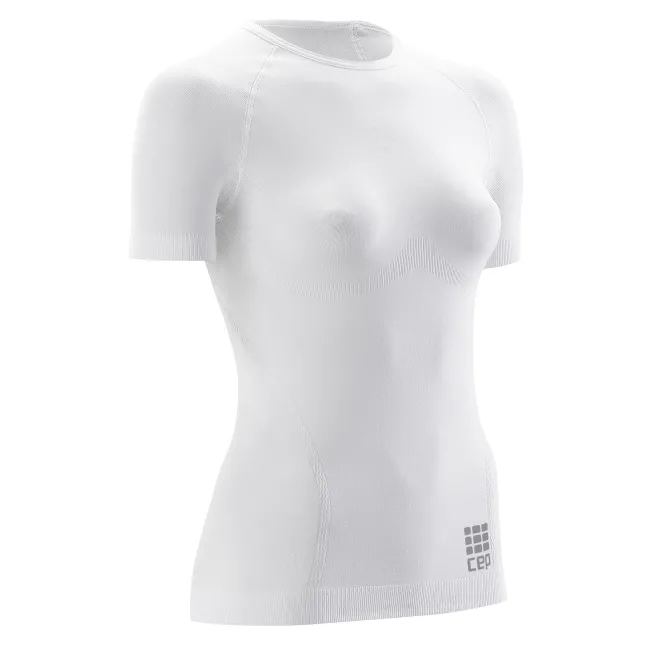 CEP - Tricou de compresie ultralight W cu maneci scurte - alb