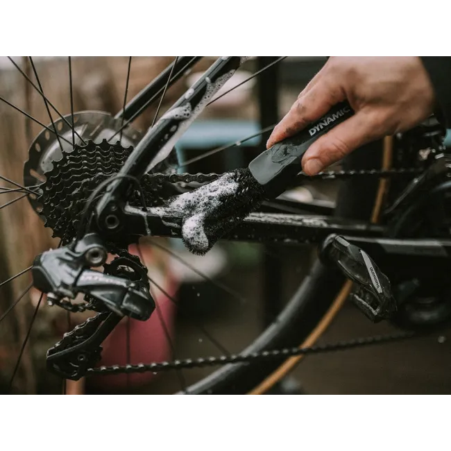 Dynamic Bike Care - Perie cu 2 capete pentru curatare furca bicicleta Two Prong Brush - negru