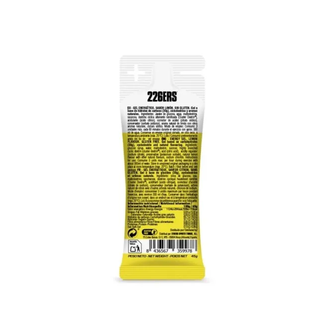 226ers - gel energie - High Energy Gel XS - aroma lamaie