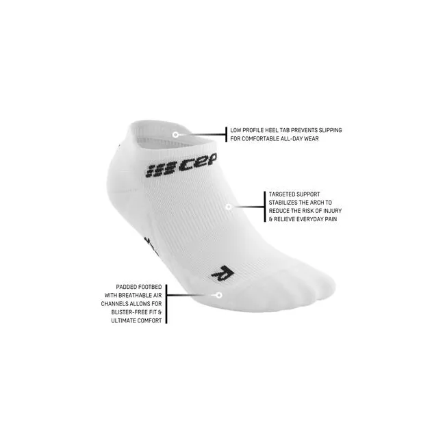 CEP - sosete compresie sub glezna - the run socks no show v4 - white