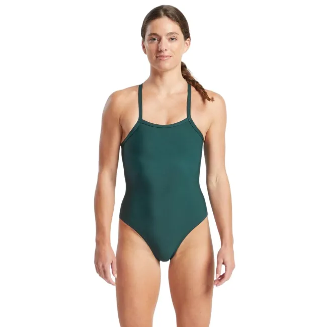 Finis - Costume de baie intreg pentru femei - Skinback Solid - verde pine