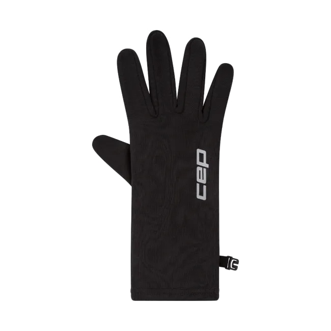 CEP - manusi alergare - Core Run Merino - negru