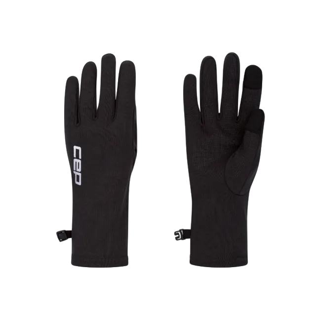 CEP - manusi alergare - Core Run Merino - negru