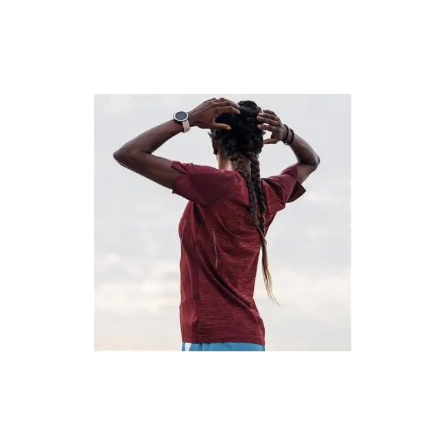 CEP - tricou tehnic - run shirt short sleeve W - dark red