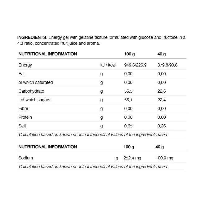 226ers - gel energie - consistenta de jeleu - Hydrajelly - Banana - 40g