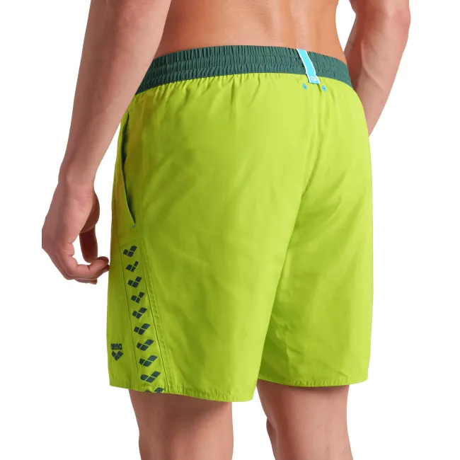 Arena - short inot barbati - Team Stripe Beach Boxer - Arctic-Lime-Mangrove