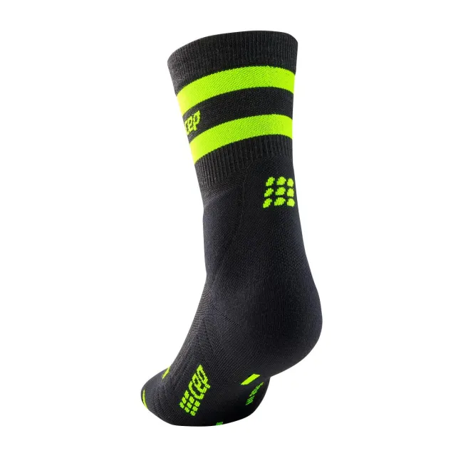 CEP - sosete compresie medii - hiking 80`s mid cut socks - stonegrey | green