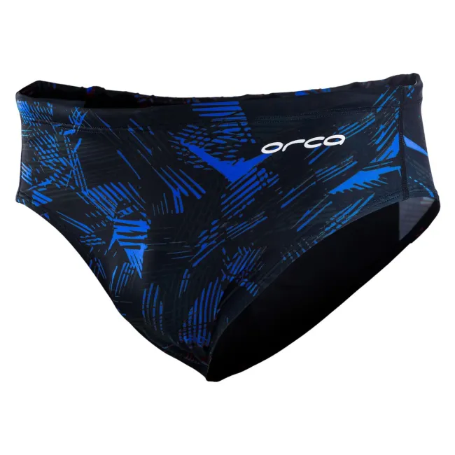 Orca - Slip inot pentru barbati Brief swimsuit - print negru albastru