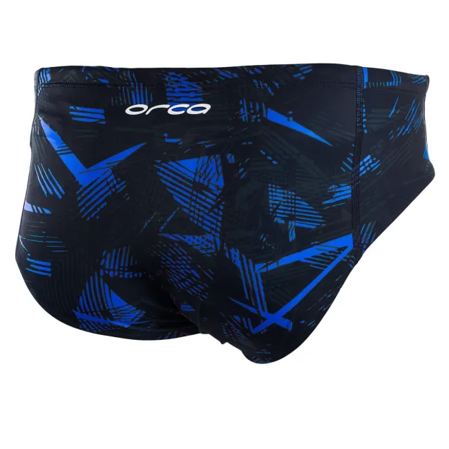 Orca - Slip inot pentru barbati Brief swimsuit - print negru albastru