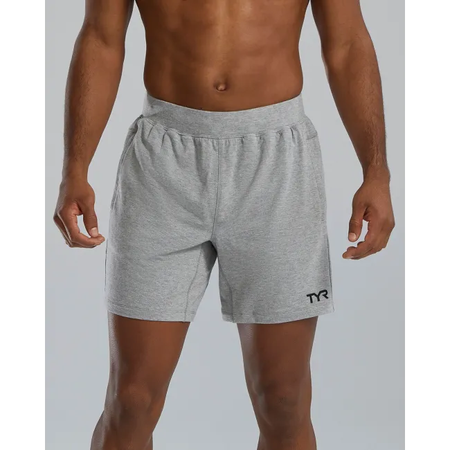 TYR - pantaloni scurti - UltraSoft Men's Midweight Terry A.M. Shorts - Light Heather Grey
