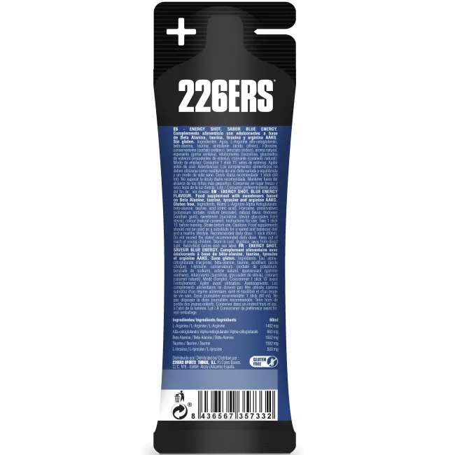 226ers - shot energie - Energy Shot Stick - energy zero - 60ml