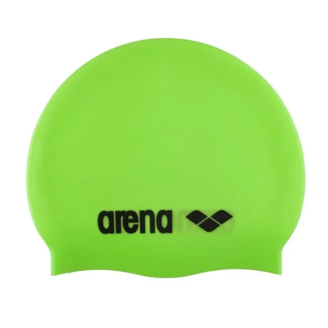 Arena - casca inot silicon - Classic - Acid Lime | Negru