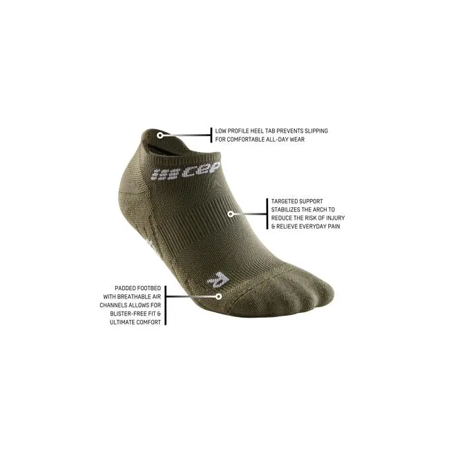 CEP - sosete compresie sub glezna - the run socks no show v4 - olive