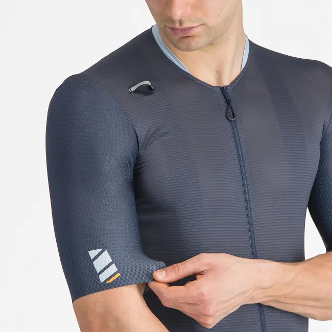 Castelli - tricou ciclism maneca scurta race fit - Unlimited Pro Jersey - 18-35 gr C - albastru | portocaliu