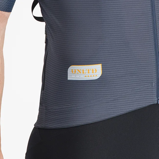 Castelli - tricou ciclism maneca scurta race fit - Unlimited Pro Jersey - 18-35 gr C - albastru | portocaliu