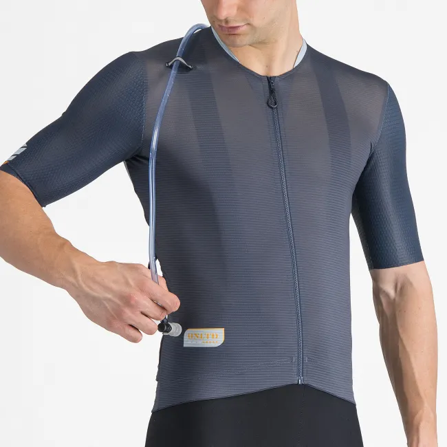 Castelli - tricou ciclism maneca scurta race fit - Unlimited Pro Jersey - 18-35 gr C - albastru | portocaliu