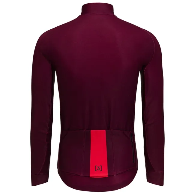 Hiru - tricou ciclism barbati maneca lunga Advanced Thermal LS Jersey - visiniu granat