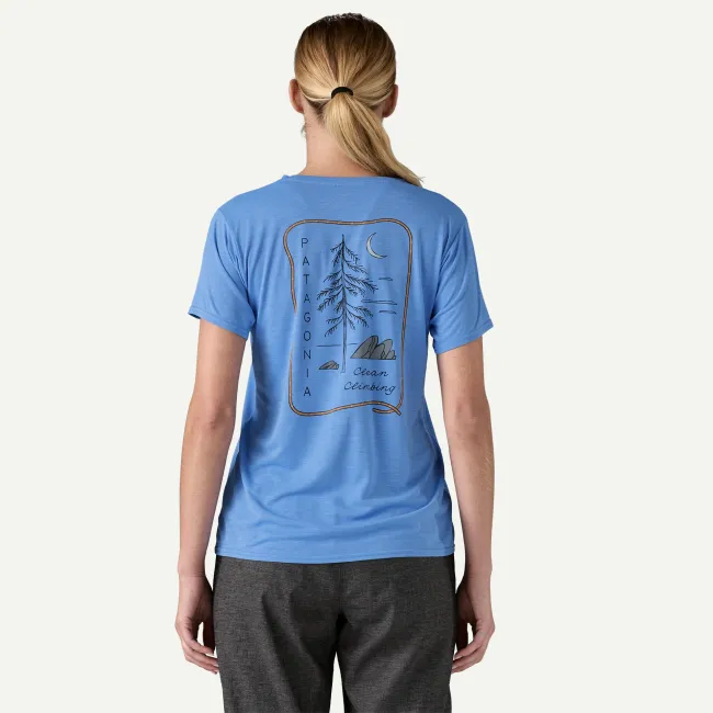 Patagonia - tricou - W Capilene Cool Daily Graphic Lands - Portocaliu