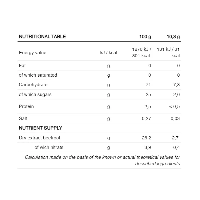 226ers - plic pudra sfecla rosie - nitro pro - 10.3gr