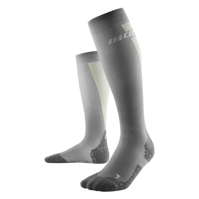 CEP - sosete compresie inalte - ultralight socks tall v3 - grey | lime