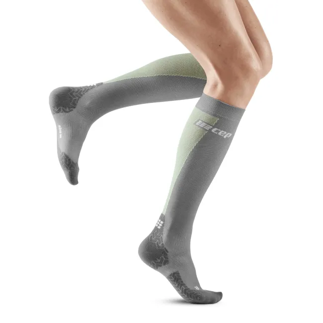 CEP - sosete compresie inalte - ultralight socks tall v3 - grey | lime