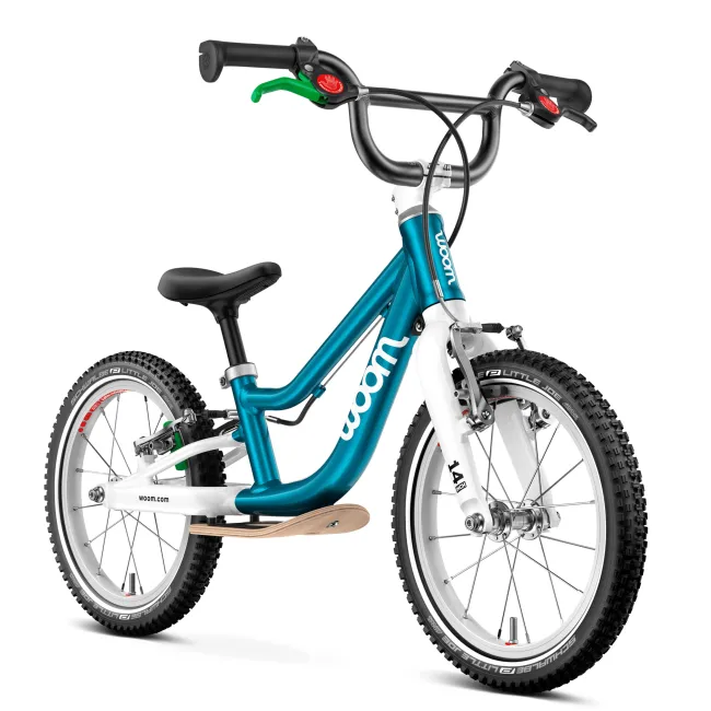 Bicicleta copii Woom 1 Go Plus cu roti 14" albastru Metallic Blue