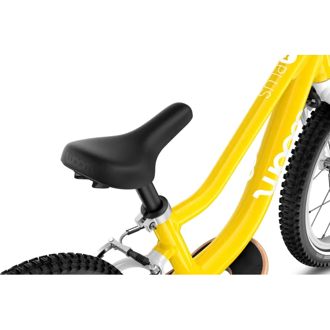 Bicicleta copii Woom 1 Go Plus cu roti 14" galben Vibrant Yellow