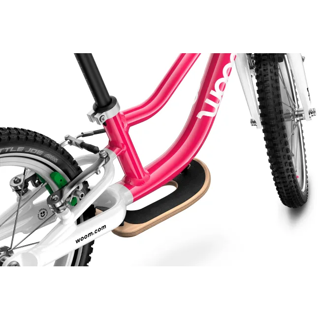 Bicicleta copii Woom 1 Go Plus cu roti 14" roz Hot Pink
