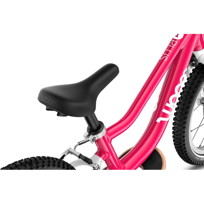 Bicicleta copii Woom 1 Go Plus cu roti 14" roz Hot Pink