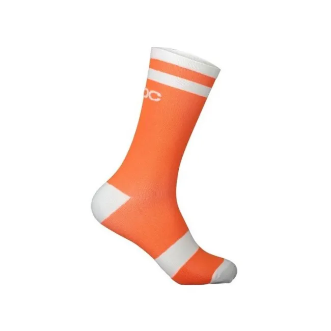POC - sosete ciclism - Lure MTB - Zink Orange I Hydrogen White