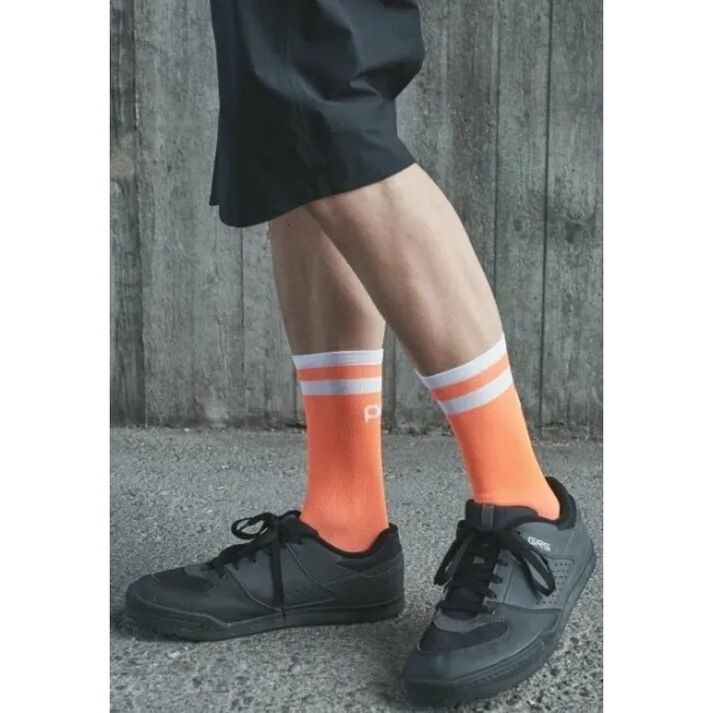 POC - sosete ciclism - Lure MTB - Zink Orange I Hydrogen White