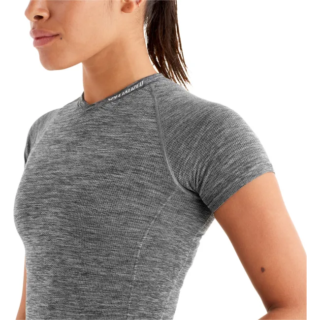 Specialized - tricou ciclism maneca scurta pentru femei Seamless Base Layer SS - gri melanj