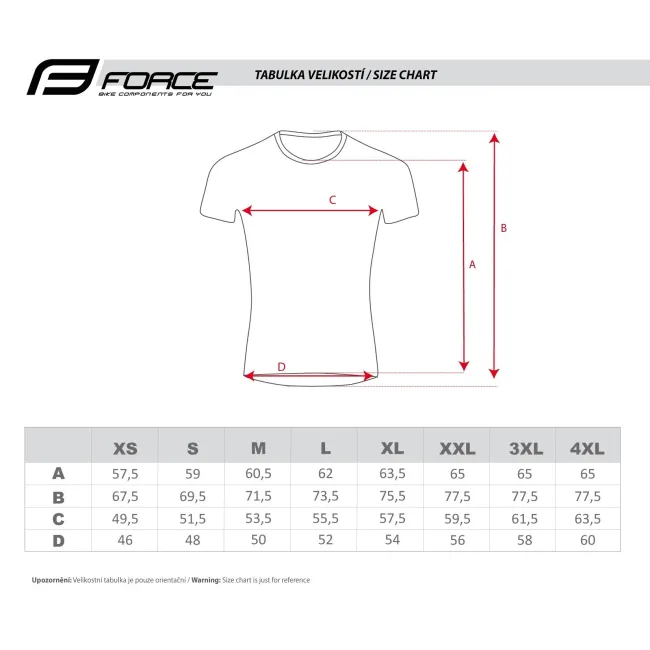 Tricou maneca scurta Force MTB Angle, albastru/fluo, 4XL