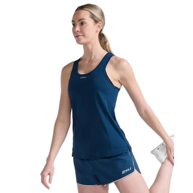 2XU - maiou tehnic pentru femei - Light Speed Singlet - moonlight-silver-reflective