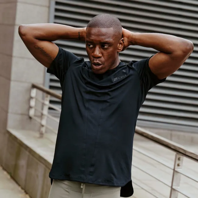 CEP - tricou tehnic femei - the run shirt short sleeve v4 - blue