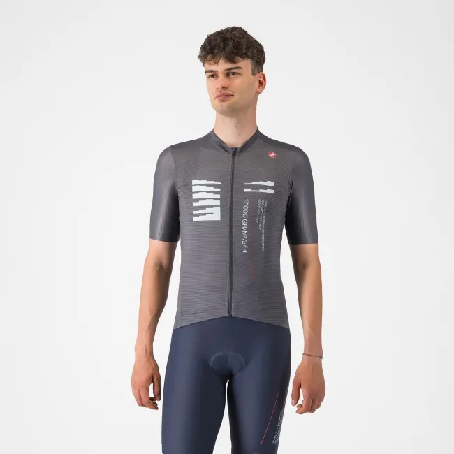 Castelli - tricou ciclism maneca scurta tailored fit - Espresso R--A/D Jersey - gri inchis Smokey