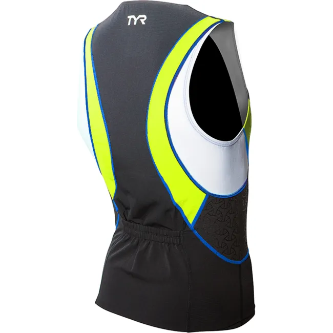 Men Competitor Singlet TYR negru-lime-albastru