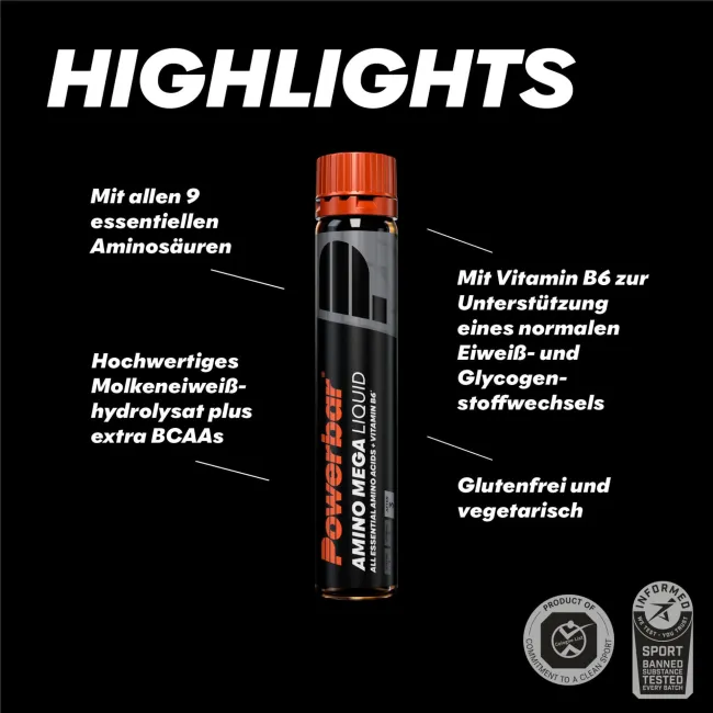 Powerbar - fiola aminoacizi black line Amino Mega Liquid new formula - 25ml