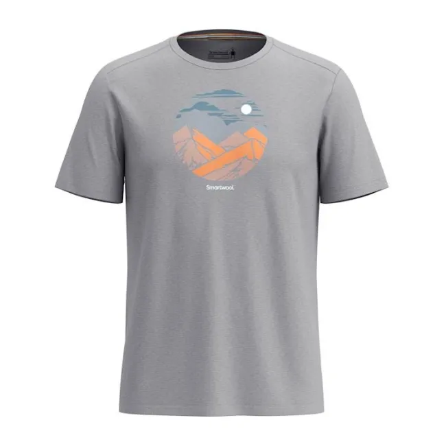 Smartwool - tricou merino - Fourteener Active Short Sleeve Graphic Tee - Gri