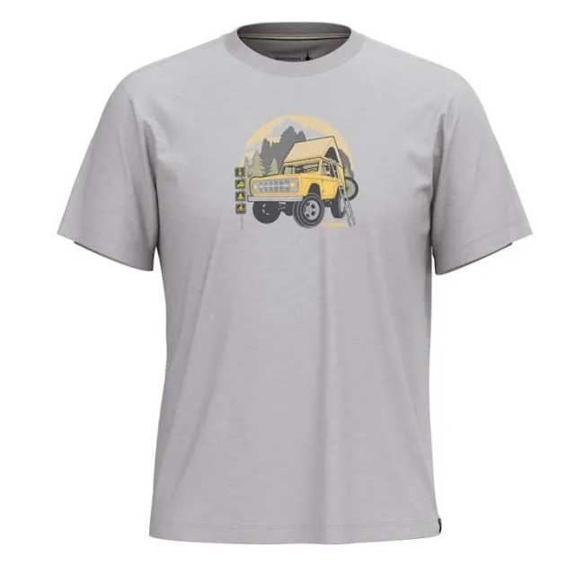 Smartwool - tricou merino - Long Weekend Short Sleeve Graphic Tee - Gri