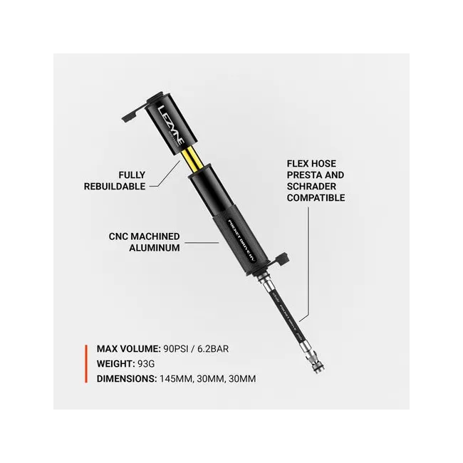 Lezyne - mini pompa - Hand Pump CNC Pocket Drive HV - negru