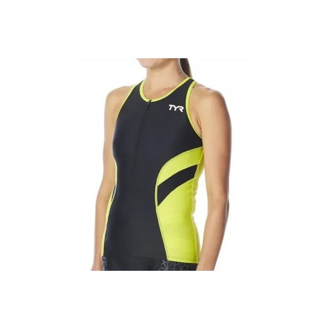 TYR - maiou triatlon - Tri Tank Comp W - negru lime