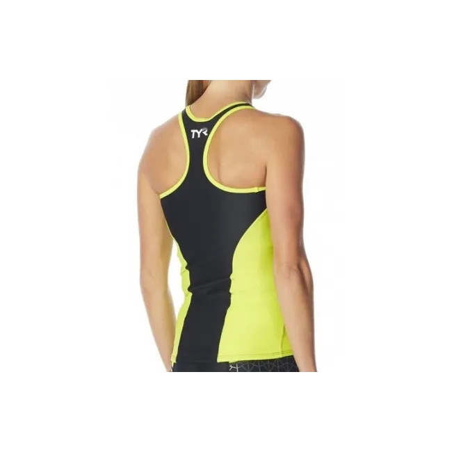 TYR - maiou triatlon - Tri Tank Comp W - negru lime