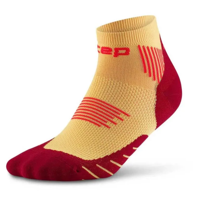 CEP - sosete compresie sub glezna - run socks low cut 5.0 - marigold | burgundy