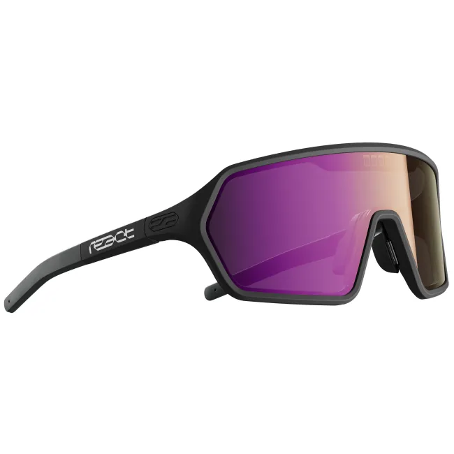 Ochelari de soare electro fotocromatici React Swiss REV NOVA - lentila mov si rama neagra - masura S