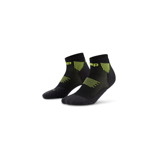 CEP - sosete compresie peste glezna - core run low cut 5.0 - black I lime